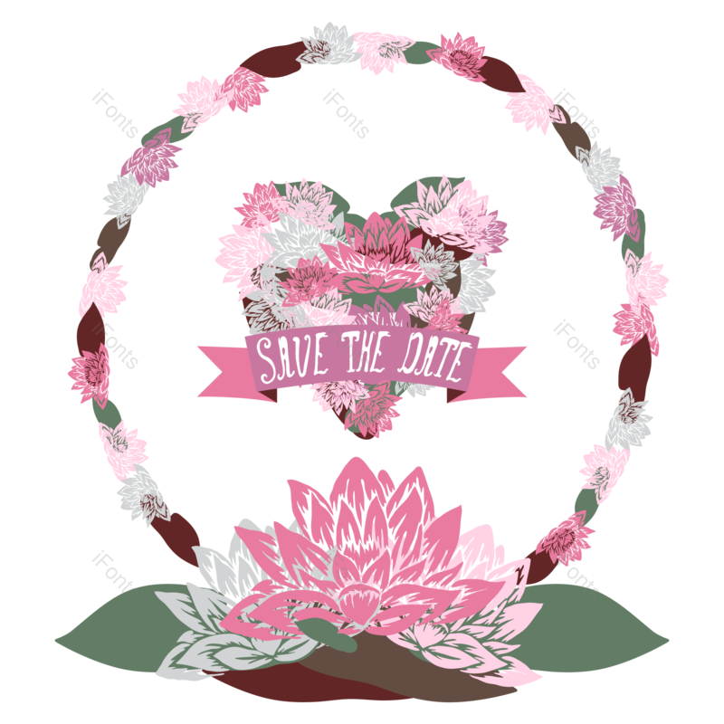 边框图片,花环元素,花卉PNG,花朵免抠素材